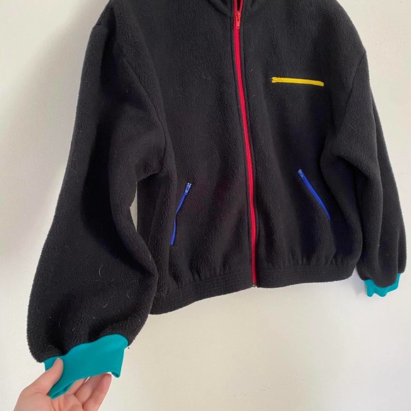 Vintage 80s fleece zip up - Picture 3 of 4